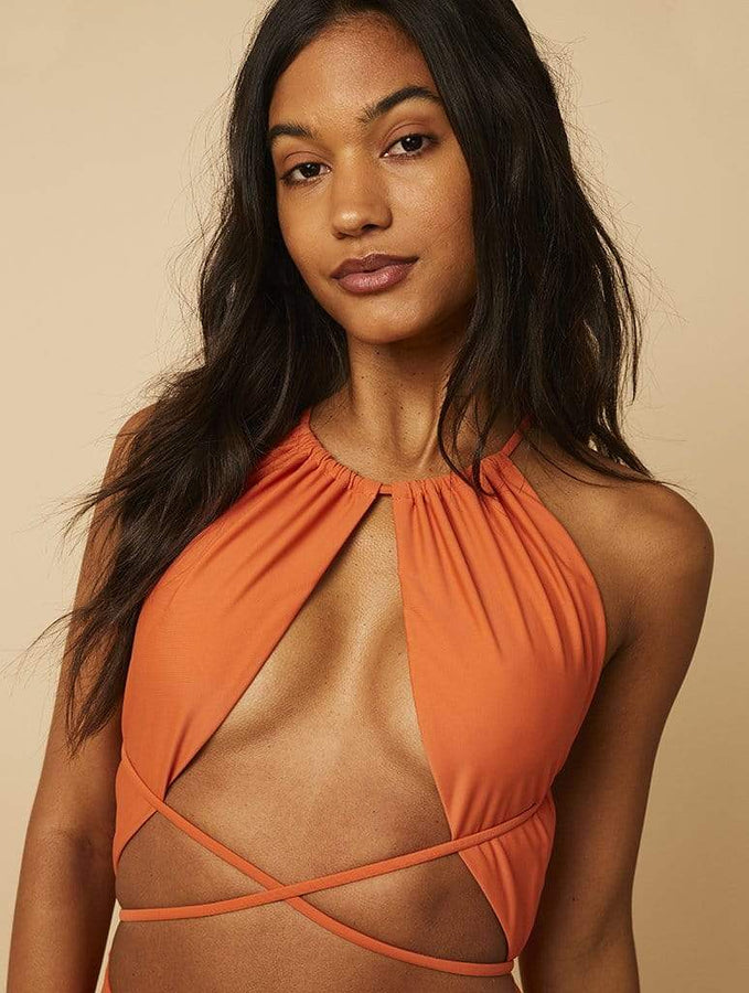 St Lucia Orange Swimsuit | Swimsuits | Skinnydip London - Model Image 2