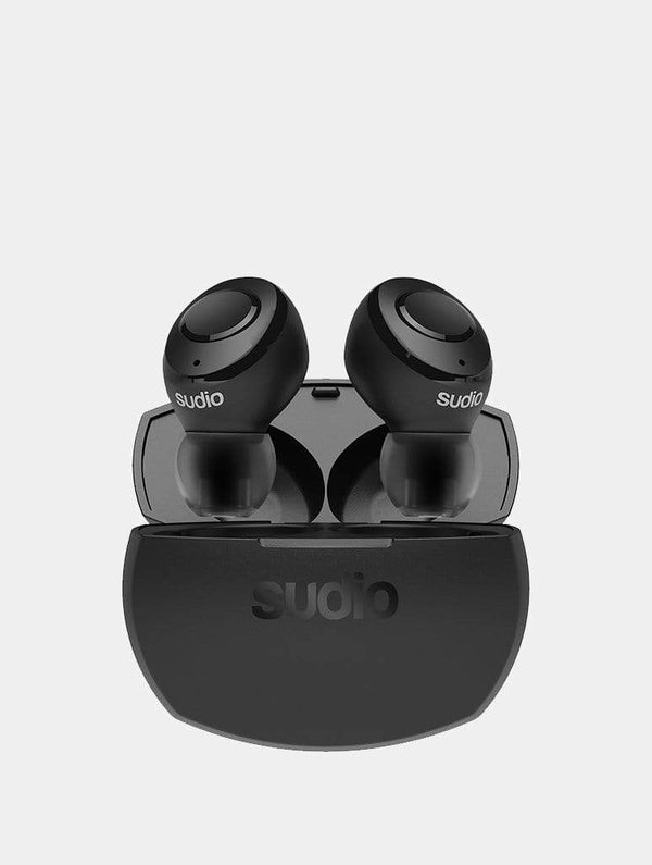 Skinnydip London | Tolv R Wireless Earphones in black - Product View 1