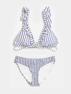 Skinnydip London | Swim Society Cannes Navy Stripe Bikini Top - Product Image 3