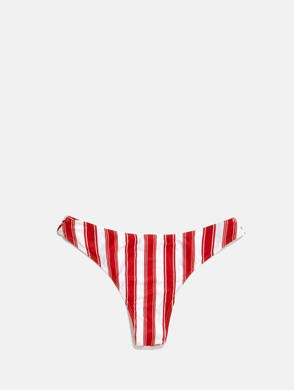Skinnydip London | Swim Society Sydney Red Stripe Bikini Bottoms - Product Image 3