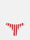 Skinnydip London | Swim Society Sydney Red Stripe Bikini Bottoms - Product View 1