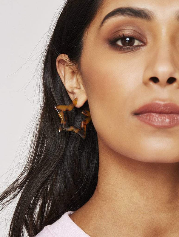 Skinnydip London | Tort Shaped Earrings - Model Image 1