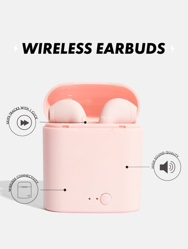 Skinnydip London | Pink Wireless Earbuds - Graphic 2