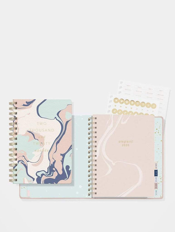 Skinnydip London | Marble Faux Leather 17 Month Planner - Product View 2