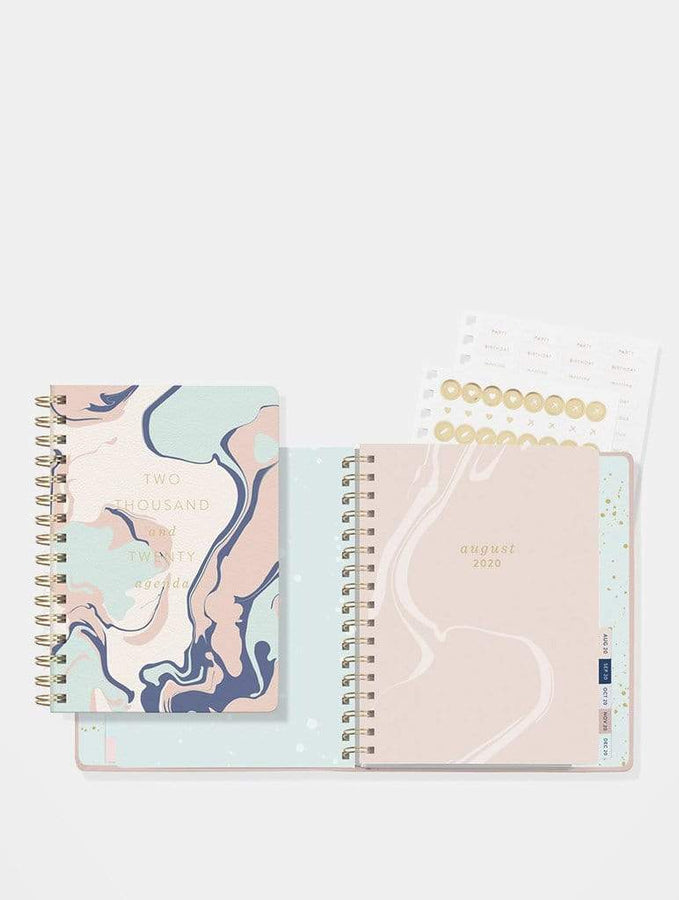 Skinnydip London | Marble Faux Leather 17 Month Planner - Product View 2